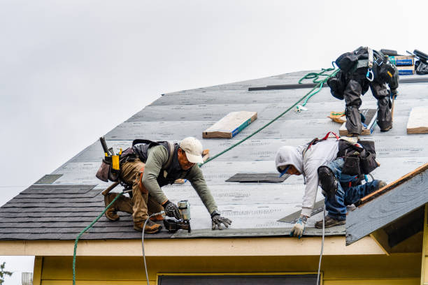 Professional Gutter Installation technician working in Corydon, IN